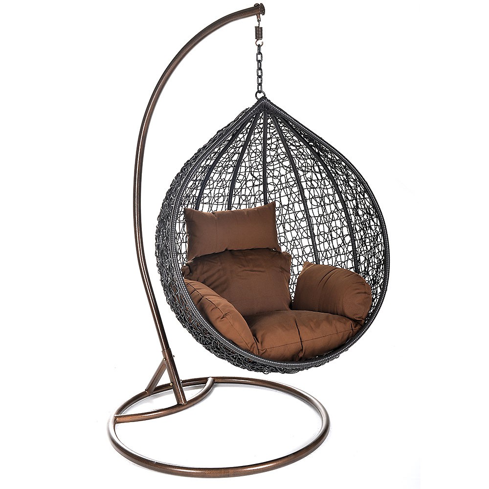 Rattan Swing Patio Garden Hanging Egg Chair waterproof Cushion In or Outdoor