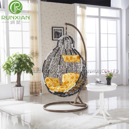 PE rattan recliner hanging chair